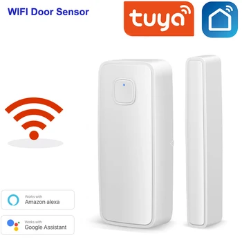 1 Комплект Tuya Wifi Умный датчик открытия окна двери, детектор закрытия, защита безопасности умного дома через Alexa Google Home Smart Life APP 1