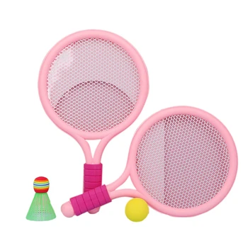 1 Комплект Розовой ракетки для пляжного тенниса и бадминтона, Спортивная мини-ракетка для бадминтона, простая в использовании 1