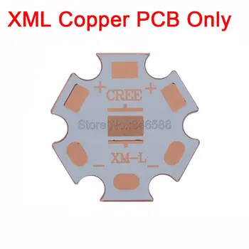 10 шт./лот, 20 мм, Полная Медная печатная плата, Плата Радиатора для Cree XML XM-L XML2, светодиодный излучатель XM-L2