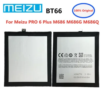 100% Оригинальный 3400 мАч BT66 Аккумулятор для Meizu PRO 6 Plus 6plus 6 + M686 M686G M686Q Сменный Аккумулятор Для смартфона Батареи