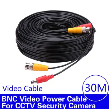 100 ФУТОВ кабель видеонаблюдения 30 м BNC Видео Мощность коаксиальный Кабель BNC видео выходной кабель для Камеры видеонаблюдения