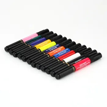 12 Цветов Лака для ногтей, Полировочная ручка, Лайнер, 2-полосная кисть для рисования