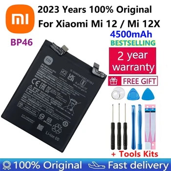 2023 Года Оригинальный Новый Оригинальный Аккумулятор для телефона BP46 Для Xiaomi Mi 12/Mi 12X Batteries Bateria 4500 мАч + Инструменты
