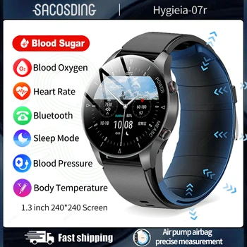 2023 Новые Неинвазивные смарт-часы с уровнем глюкозы в крови Для мужчин, здоровье, Частота сердечных сокращений, кровяное давление, Фитнес, спортивные умные часы Для мужчин Для HUAWEI IOS