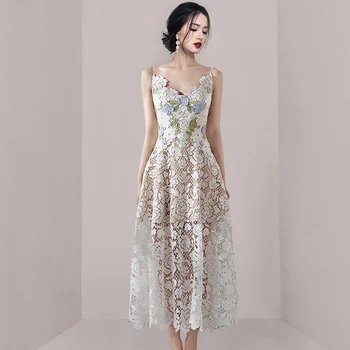 Летнее французское дизайнерское платье высокого класса, маленькое вязаное двубортное платье контрастного цвета из ледяного шелка низкая цена - Женская одежда ~ Anechka-nya.ru 11