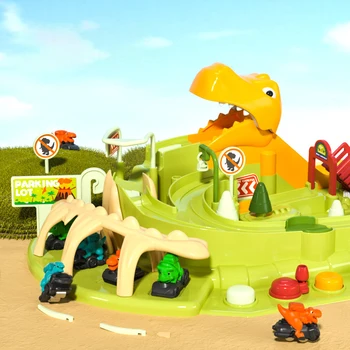 2023 Подарки на Новый Год, детская игрушка, Приключение с динозавром: тематический военный автомобиль с динозавром, парковка, развивающая игрушка для мальчика для детей