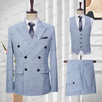 3366-R-быстросохнущий костюм на заказ, мужской костюм с коротким рукавом, мужской костюм с принтом низкая цена - Костюмы и блейзеры ~ Anechka-nya.ru 11