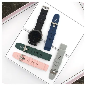 22 мм Силиконовый Ремешок Для Xiaomi Mi Watch S1 Active Pro Color 2 Sport Smartwatch Band S2 46 42 Глобальная Версия Браслета Браслет