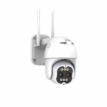 2MP 1080P iCSee Двухобъективная PTZ IP Купольная камера с 8-кратным Зумом, Полноцветная Камера Ночного Видения, AI, Обнаружение Гуманоидов, Радионяня для Домашней Безопасности