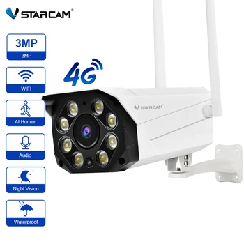 4G IP-камера Outdoor1080P 3MP Bullet Камера Видеонаблюдения HD Ночного Видения Двухстороннее Аудио AI Отслеживание Обнаружение Безопасности PTZ Cam