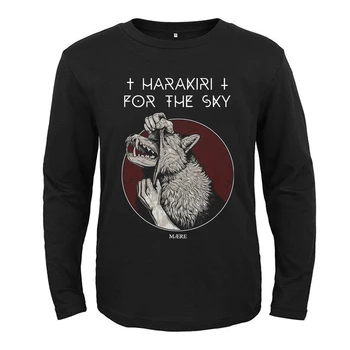 5 дизайнов Харакири для небесной рок-группы Wolf Beast, Мужская И Женская рубашка с длинными рукавами, Черная металлическая футболка, Фитнес-рокер
