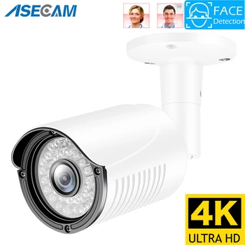 8-Мегапиксельная IP-Камера видеонаблюдения 4K POE Outdoor Ai Face Detection H.265 Onvif Bullet CCTV RTSP Ночного Видения IR 4-Мегапиксельная Камера Безопасности