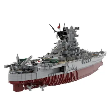 8717 Шт. Военный Корабль MOC IJN Yamato, Крупнейший линкор, когда-либо построенный, Модель, Набор строительных блоков, Игрушки для Детей, Рождественские Подарки 1