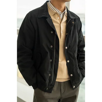 Amekaji Vintage G9 Мужская куртка Harrington с лацканами цвета Хаки с несколькими карманами на молнии, весна-осень, базовый повседневный кардиган в стиле ретро, пальто 1