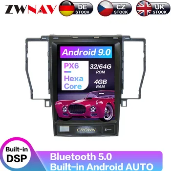 Carplay DSP Android 9.0 PX6 Вертикальный экран радио Tesla Автомобильный мультимедийный плеер стерео GPS навигация для Toyota Crown 2012 +