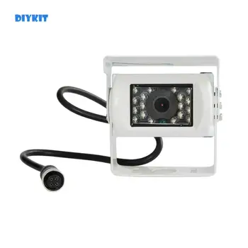 DIYKIT 4PIN HD CCD ИК ночного видения, камера заднего вида для парковки Задним ходом для грузовика, фургона, автобуса, грузовика, Белый