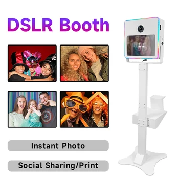 DSLR Photo Booth Machine 15,6-дюймовый Сенсорный экран Selfie Kiosk Camera Photo Booth для вечерних Мероприятий