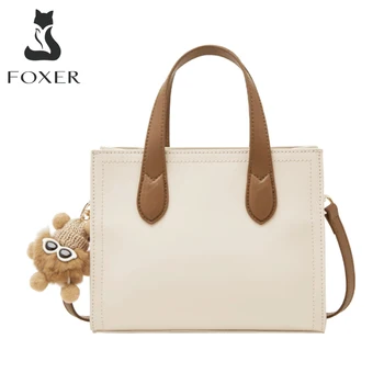 FOXER/ Модная простая женская сумка из спилка, аксессуар, сумка через плечо, Женская осенне-зимняя сумка для поездок на работу, Офисная леди