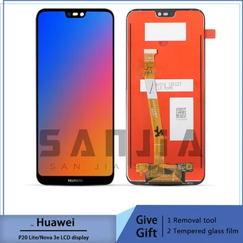 Huawei-жк-дисплей p20 lite, сенсорный экран, оцифровка, монтаж, замена, для huawei nova 3e, 5,84 полегадаса, в комплекте