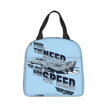 I Feel The Need For Speed Изолированная сумка для Ланча Top Gun Maverick Film Женская Детская сумка-холодильник Термопортативный Ланч-бокс Пакет со льдом 1