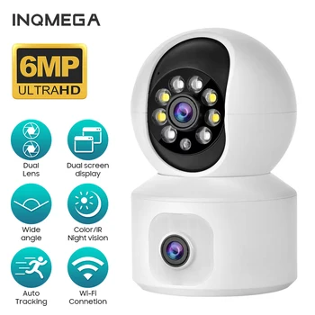 INQMEGA 6MP PTZ Wifi Surval Камера AI Human Detect Ночная Полноцветная Камера Видеоняни и Радионяни Для внутреннего Видеонаблюдения IP-камера Безопасности ICSEE