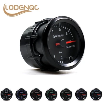 Lodenqc Автомобильный измеритель давления масла, 7 цветов, светодиодный измеритель давления масла 0-7 БАР, высокоскоростной двигатель с датчиком 1