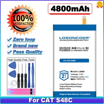 LOSONCOER Аккумулятор большой емкости 4800 мАч L6880 Аккумулятор для Caterpillar CAT S48C в наличии