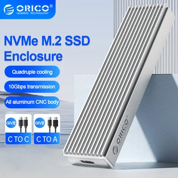 ORICO M2 NVMe SSD Чехол 10 Гбит/с M.2 к USB Type C 3,1 SSD Адаптер для NVME PCIE M-key SSD Диск Коробка Из Алюминиевого Сплава M.2 SSD Чехол 1