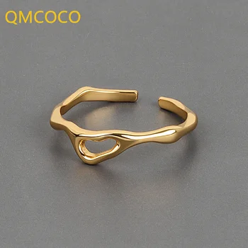 QMCOCO Япония-Корея INS Стиль Простой дизайн Тенденции Мода Индивидуальность Неправильной Формы Кольцо на указательный палец для женщин Подарки для вечеринок