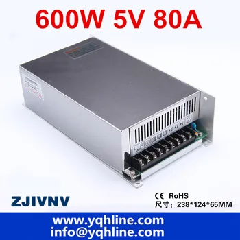 S-600-5v одобренный CE высококачественный источник питания переменного тока в постоянный с одним выходом 5V 80A 600w сделано в Китае для светодиодной ленты 1