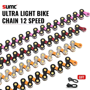 SUMC SX12 12 Скоростная Велосипедная Цепь для Горной Дороги Красочная Бриллиантовая Велосипедная Цепь с Отсутствующим Звеном 126L Для Shimano SRAM Campagnolo 1