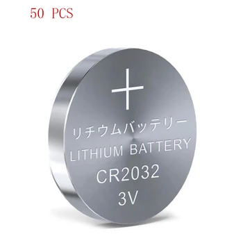 SUYIJIA 50шт 3V CR 2032 Кнопка Монета Ячейка BR2032 DL2032 Литиевая батарея CR2032 Батарейки для Калькулятора Лазерные батарейки для часов 1
