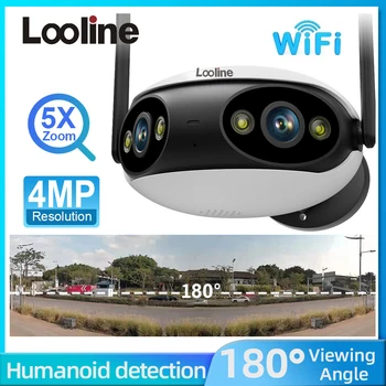 WIFI панорамная камера POE Система Видеонаблюдения Домашняя Уличная IP-камера с углом обзора 180 ° Цветное Ночное видение для обнаружения человека