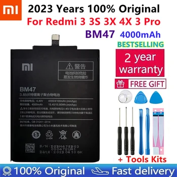 Xiao Mi Оригинальный Аккумулятор BM47 4100 мАч Для Xiaomi Redmi 3S 3X Redmi 4X Redmi 3/3pro Высококачественные Сменные Батареи для телефона 1