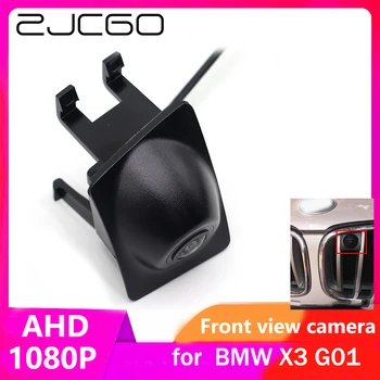 ZJCGO AHD CVBS 1080P 170 ° Парковочная камера с ЛОГОТИПОМ автомобиля и видом спереди для BMW X3 G01 2018 2019 2020 2021 1