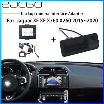 ZJCGO HD Камера заднего Вида Заднего Вида Для Jaguar XE XF X760 X260 2015 ~ 2020 Интерфейсный Адаптер Резервного Копирования Улучшенного Декодера Дисплея