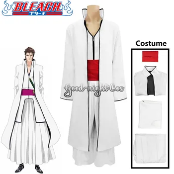 Аниме Bleach Aizen Sousuke Косплей костюм и тренчи для женщин, полые костюмы Arrancar Crossplay, Унисекс, белое кимоно, костюмы для Хэллоуина, вечеринки