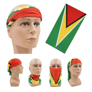Бандана с национальным флагом Гайаны, летняя уличная повязка на голову, Шарф для бега, велоспорта, Женская шейная гетра, Маска для лица для рыбалки для мужчин