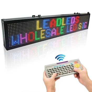 беспроводная дистанционная клавиатура 30 x 6 дюймов 16*96 пикселей, полноцветная RGB светодиодная вывеска с информацией о перемещении P7, внутренний светодиодный дисплей 1