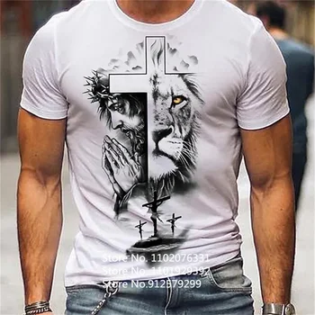 Брендовая летняя футболка BIANYILONG в стиле ретро, мужская футболка с религиозным принтом Иисуса, повседневный спортивный удобный топ с короткими рукавами