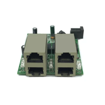 Быстрый переключатель mini 4 port ethernet switch 10/100 Мбит/с сетевой коммутатор rj45 концентратор плата модуля pcb для модуля системной интеграции