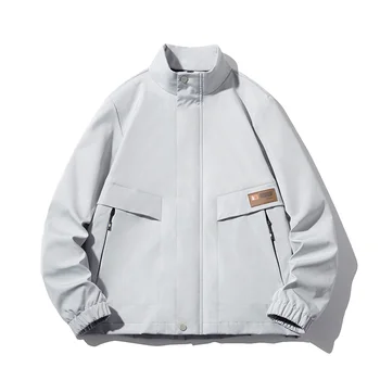 Весенне-осенняя мужская куртка, трендовая японская ветрозащитная куртка со стоячим воротником в стиле хип-хоп, уличная куртка для инструментов, ветровка