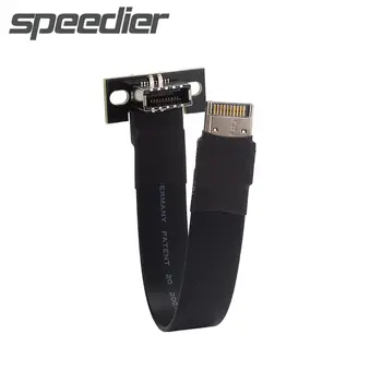 Внутренний USB3.1 USB-E Встроенный 20-контактный плоский ленточный кабель Type-E-Type-E + удлинитель материнской платы USB3.1 с креплением от штекера к штекеру