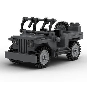 Вторая мировая война Армия США Willys Jeep Сборная модель GP Военная машина Второй мировой войны Игрушечный Строительный блок Кирпичный Подарок 1
