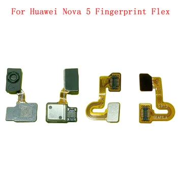 Датчик Отпечатков пальцев Главная Кнопка Гибкий Кабель Лента Для Huawei Nova 5 Touch Sensor Flex Запасные Части 1