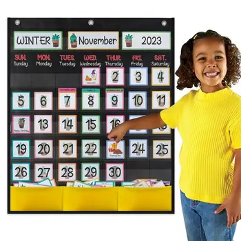 Детский Календарь для изучения красочных заданий в классе Карманный график Обучения дома и в школе Для домашнего обучения или в классе