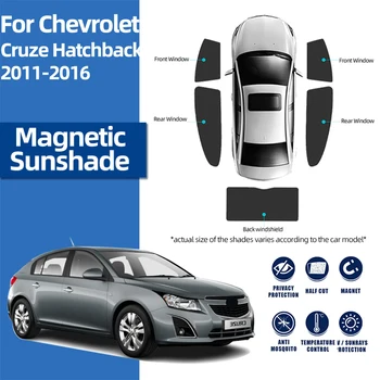 Для Chevrolet Cruze Хэтчбек 2011-2016 Магнитный автомобильный солнцезащитный козырек Шторка на лобовое стекло Шторка на заднее боковое окно Солнцезащитный козырек 1