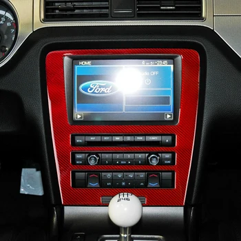Для Ford Mustang 2009-2013 Центральная Консоль Радио Панель управления Переменным Током Декоративные Полоски Автомобильные Наклейки Аксессуары для интерьера