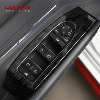 Для Mazda CX-30 CX30 2019 20 2021 LHD Переключатель окна Панель Регулировки Крышки Отделка Наклейки Аксессуары из нержавеющей стали для стайлинга автомобилей