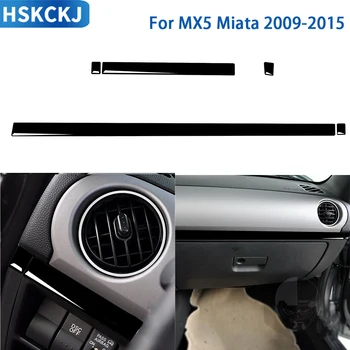 Для Mazda MX5 Miata 2009-2015 Аксессуары для автомобиля Черная внутренняя отделка приборов Наклейка Пластиковая